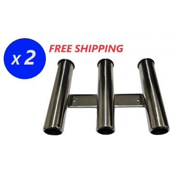 2PCS Side Mount 3-Way Rod Holder