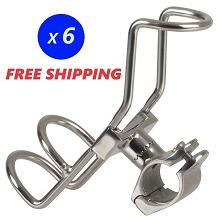 6pcs Adjustable Rail Mount Single Rod Holder 25mm (1