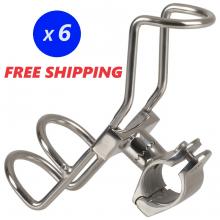 6pcs Adjustable Rail Mount Single Rod Holder 25mm (1