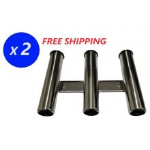 2PCS Side Mount 3-Way Rod Holder
