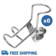 6pcs of 25mm Adjustable Rail Mount Single Rod Holder