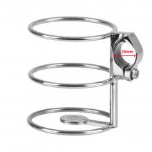 25mm Single Rail Mount Fishing Rod Holder and Drink Holder Stainless Steel 316