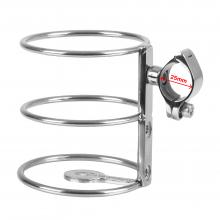 25mm Single Rail Mount Fishing Rod Holder and Adjustable Drink Holder Stainless Steel 316