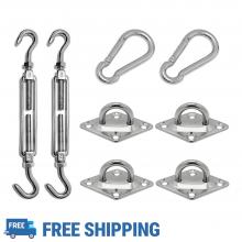 M5 Stainless Steel Sun Sail Shade Shade Canopy Fixing Fittings Accessory Kit Saf...