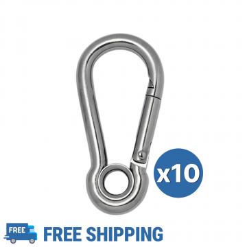 10pcs of 60x6mm Snap Hook with round thimble eye